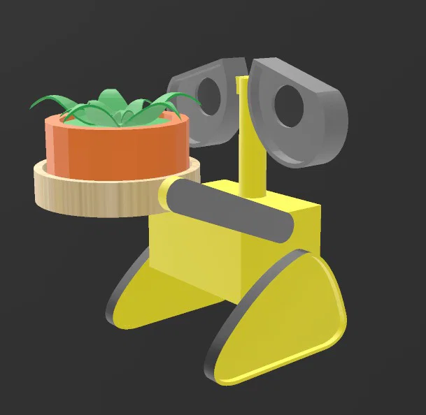 Mô hình in 3D chậu cây WALL-E (Walle Plant Vase) cực đáng yêu - Image 2