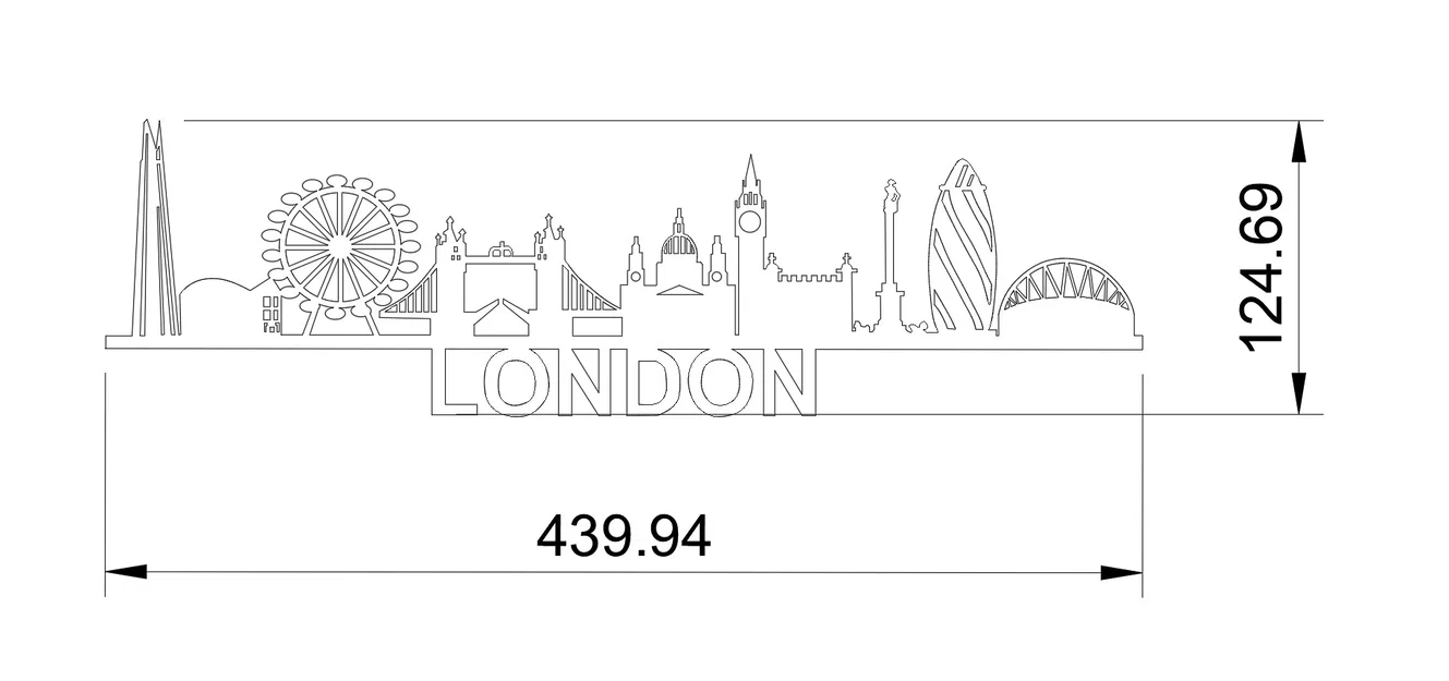 Mô hình trang trí đường chân trời London (London Skyline) cực đẹp - Image 2