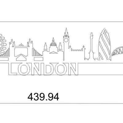 Mô hình trang trí đường chân trời London (London Skyline) cực đẹp