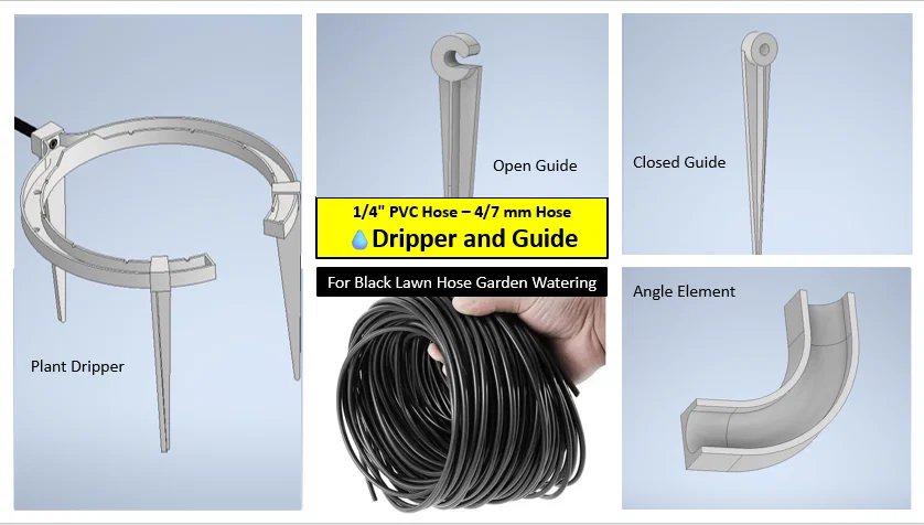 Đầu nhỏ giọt & thanh dẫn cho ống Vinyl/PVC 4/7 mm (1/4") - Image 1
