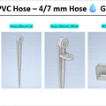 Đầu nhỏ giọt & thanh dẫn cho ống Vinyl/PVC 4/7 mm (1/4") - Thumbnail 2