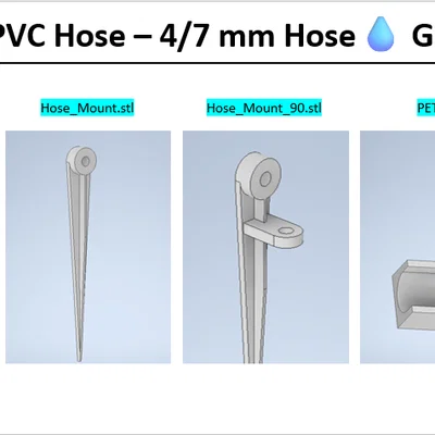 Đầu nhỏ giọt & thanh dẫn cho ống Vinyl/PVC 4/7 mm (1/4")