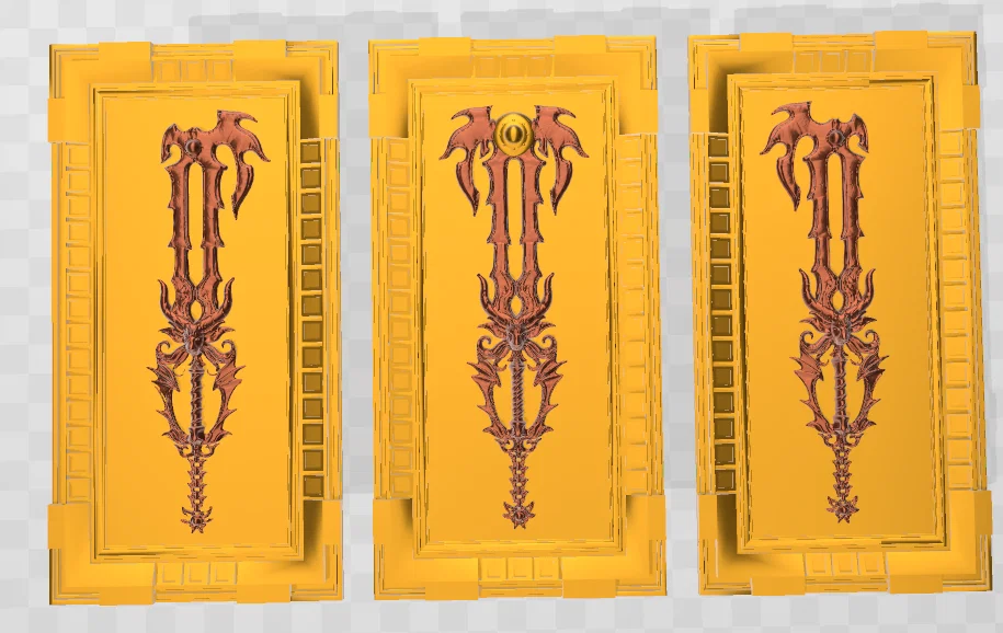 Tranh treo tường nghệ thuật Gazing Eye Key Blade in 3D cực chất - Image 1