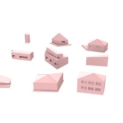 Bộ Mô Hình Kiến Trúc Nhà Cửa - Architecture Context Buildings (STL)