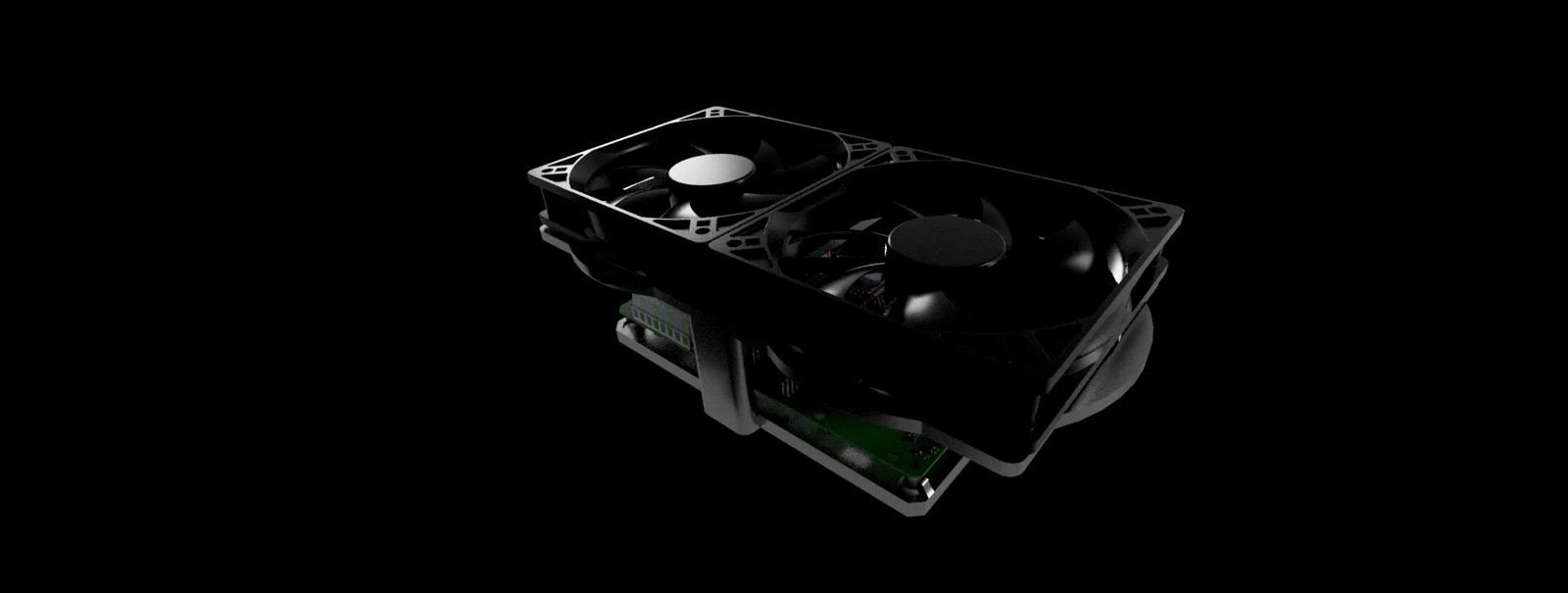 Khung gắn bo mạch Manta M8P kèm giá đỡ quạt 120mm - Image 1