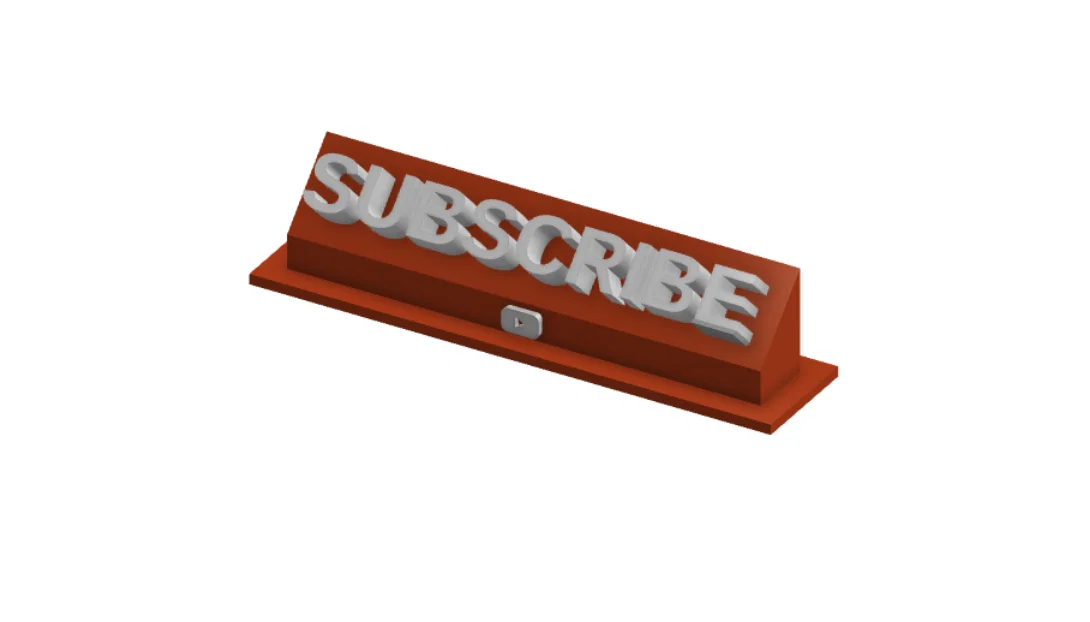 Bảng hiệu Subscribe 3D trang trí bàn làm việc cho YouTuber - Image 1