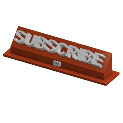 Bảng hiệu Subscribe 3D trang trí bàn làm việc cho YouTuber