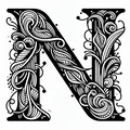 Tạo frottage: chữ N (phiên bản 8) - Thumbnail 1