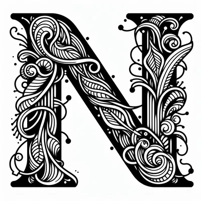 Tạo frottage: chữ N (phiên bản 8)