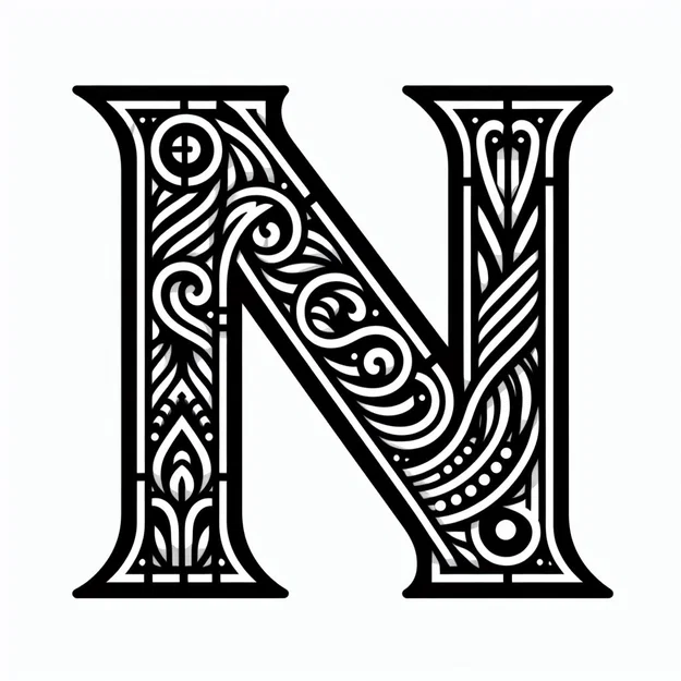 Tạo frottage: chữ N (phiên bản 11) - Image 1