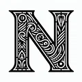 Tạo frottage: chữ N (phiên bản 11) - Thumbnail 1