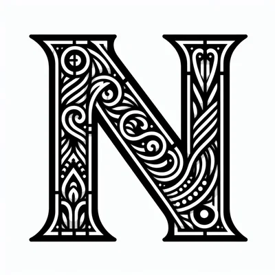 Tạo frottage: chữ N (phiên bản 11)
