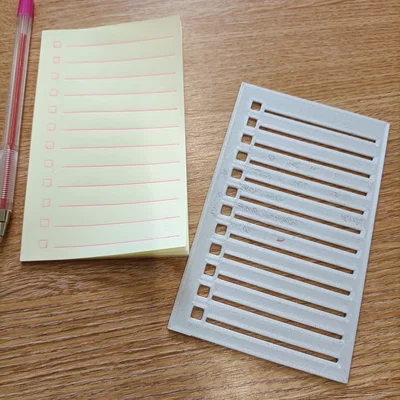 Khuôn kẻ danh sách công việc (To-do list stencil) cho giấy 3x5