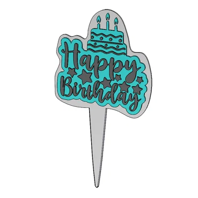 Happy Birthday Cake Topper - Phụ kiện trang trí bánh sinh nhật độc đáo