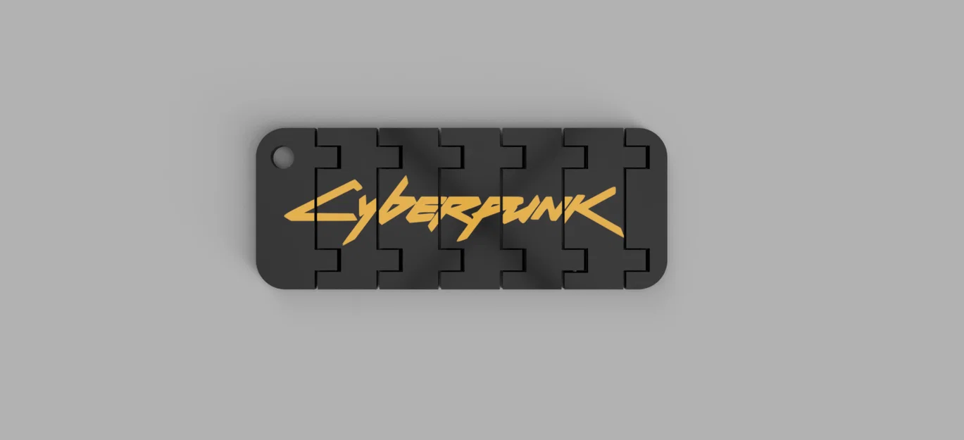 Móc Khóa Logo Cyberpunk Dạng Khớp Nối Độc Đáo - In 3D - Image 3