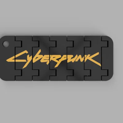 Móc Khóa Logo Cyberpunk Dạng Khớp Nối Độc Đáo - In 3D