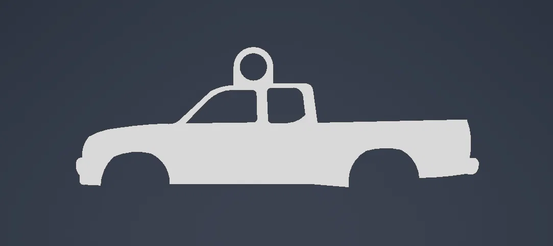 Móc khóa 3D hình xe bán tải 2001 Toyota Tundra độc đáo cho fan xe hơi - Image 1