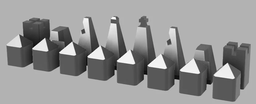 Bộ Cờ Vua Thiết Kế Hiện Đại - Tối Giản, Dễ In 3D - Image 1