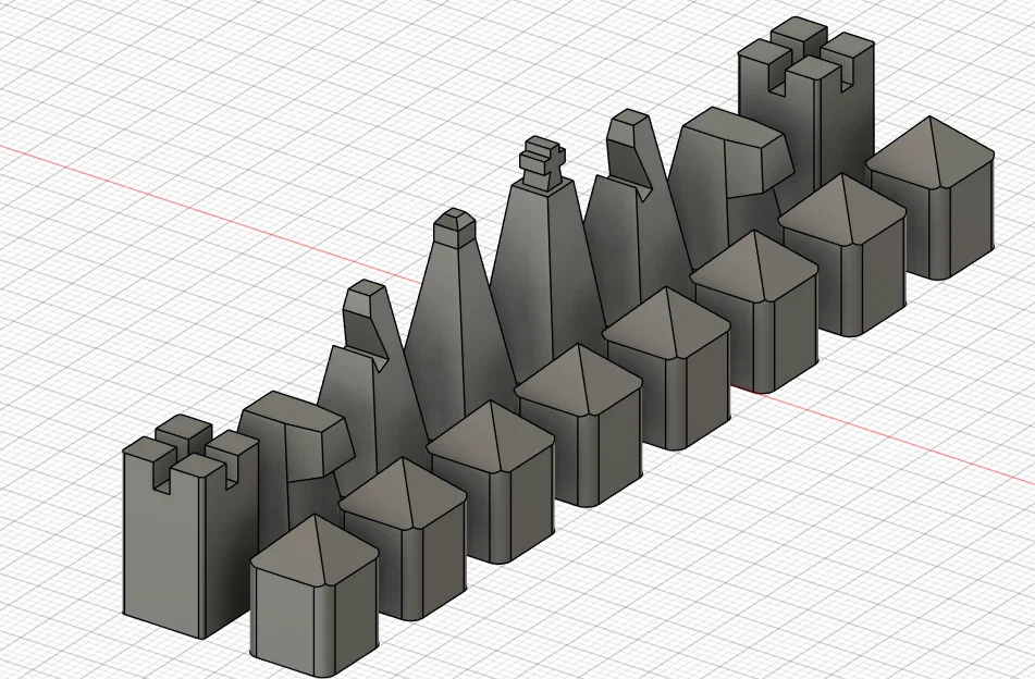 Bộ Cờ Vua Thiết Kế Hiện Đại - Tối Giản, Dễ In 3D - Image 3