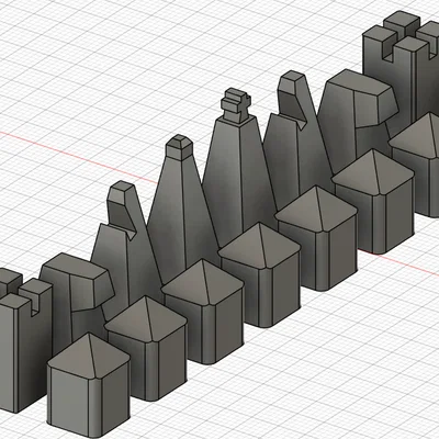 Bộ Cờ Vua Thiết Kế Hiện Đại - Tối Giản, Dễ In 3D