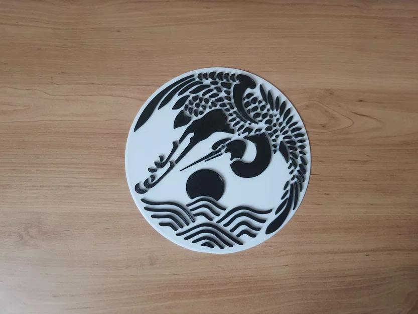 Tranh treo tường nghệ thuật hình chim hạc Stork Art Wall (2D) - Image 1