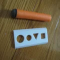 Thước kẻ mini kèm khuôn vẽ hình (Mini Ruler and Stencil Tool V2) - Thumbnail 2