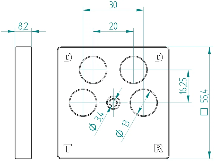GIRA Centralplate 4 ngăn – 5 phiên bản - Image 3
