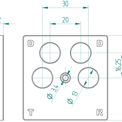 GIRA Centralplate 4 ngăn – 5 phiên bản