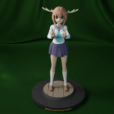 Mô hình 3D Noko Shikanoko: Tượng cô gái hươu anime dễ thương