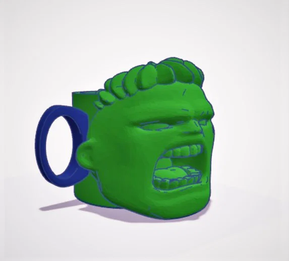 Cốc in 3D hình Hulk độc đáo (Taza Hulk ByLarivé) - Image 1
