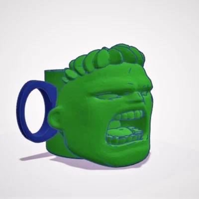 Cốc in 3D hình Hulk độc đáo (Taza Hulk ByLarivé)