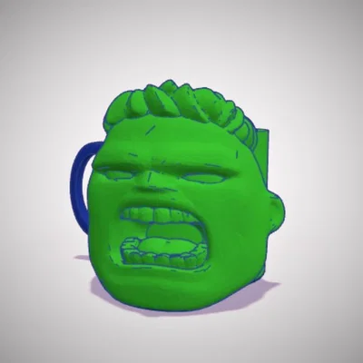 Cốc in 3D hình Hulk độc đáo (Taza Hulk ByLarivé)