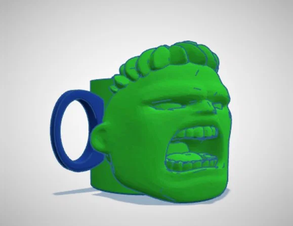 Cốc in 3D hình Hulk độc đáo (Taza Hulk ByLarivé) - Image 3