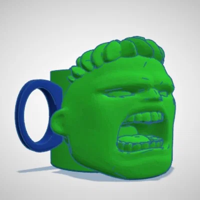 Cốc in 3D hình Hulk độc đáo (Taza Hulk ByLarivé)