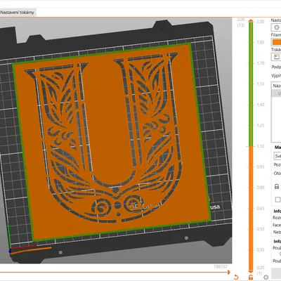 Khuôn Mẫu Stencil Chữ U Trang Trí Nghệ Thuật (3D Printing File)