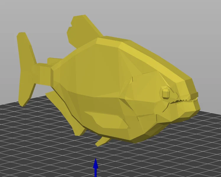 Mô hình cá Piranha Low Poly trang trí in 3D cực chất - Image 1
