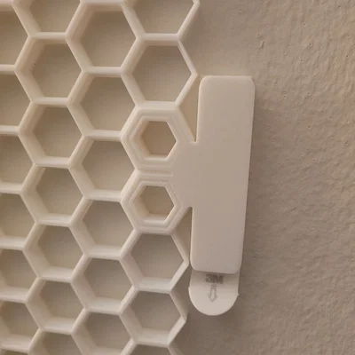 Ngàm gắn 3M Command Strip cho Honeycomb + Double Hollow Insert gắn tường