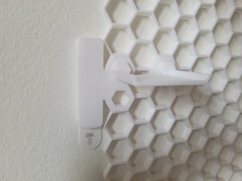 Ngàm gắn 3M Command Strip cho Honeycomb + Double Hollow Insert gắn tường - Image 2
