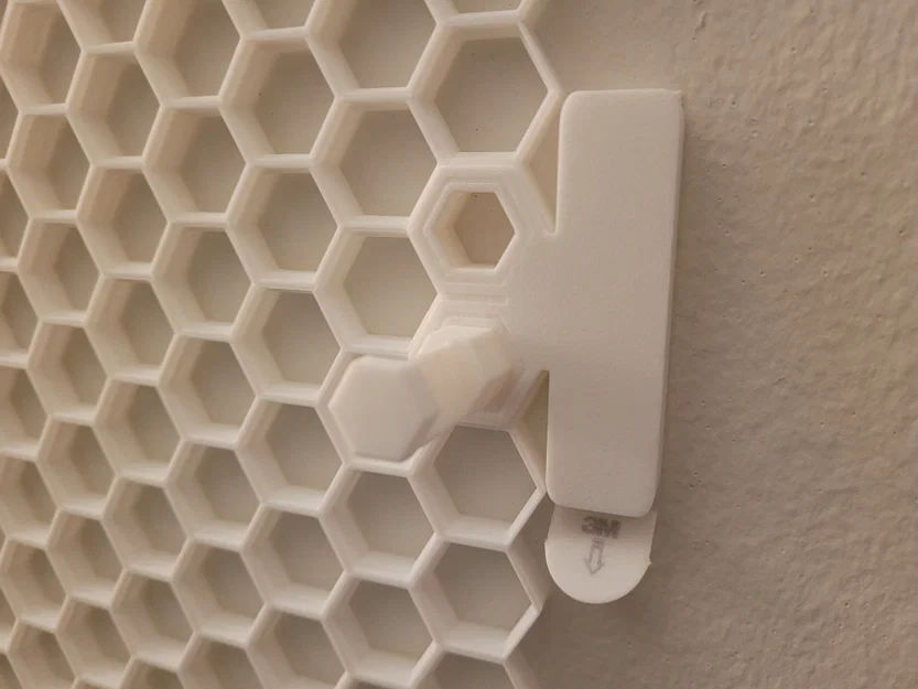 Ngàm gắn 3M Command Strip cho Honeycomb + Double Hollow Insert gắn tường - Image 3