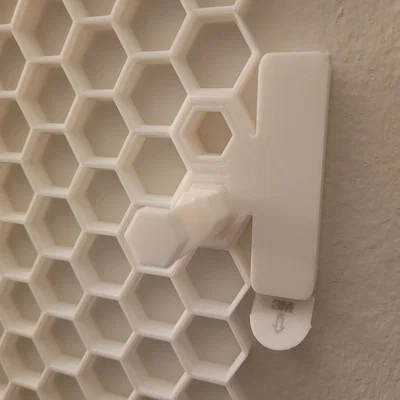 Ngàm gắn 3M Command Strip cho Honeycomb + Double Hollow Insert gắn tường