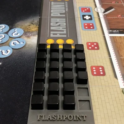 Khay 3D đựng khối thiệt hại cho board game Flash Point Fire Rescue