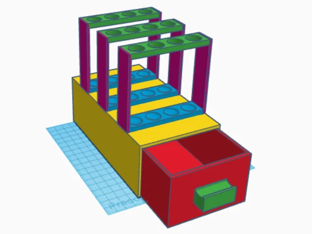 Giá đỡ ống nghiệm (Tube holder) có ngăn kéo - Image 1