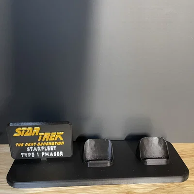 Giá trưng bày kép cho mô hình Star Trek Type 1 Phaser in 3D