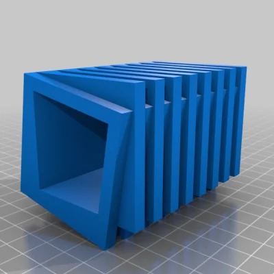 Mẫu ống cắm bút (Pen Holder) thiết kế hình khối hiện đại 3D