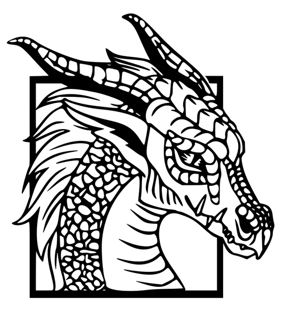 Mô hình đầu rồng 3D treo tường cực chất - Dragon Head Wall Art - Image 1