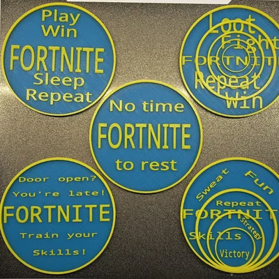 Miếng lót ly Fortnite (Fortnite Play Coaster) in 3D cá tính