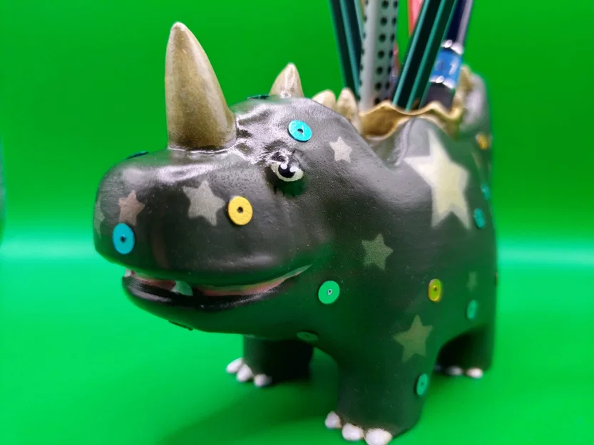 Ống cắm bút khủng long (Dino pencil holder) - Image 1