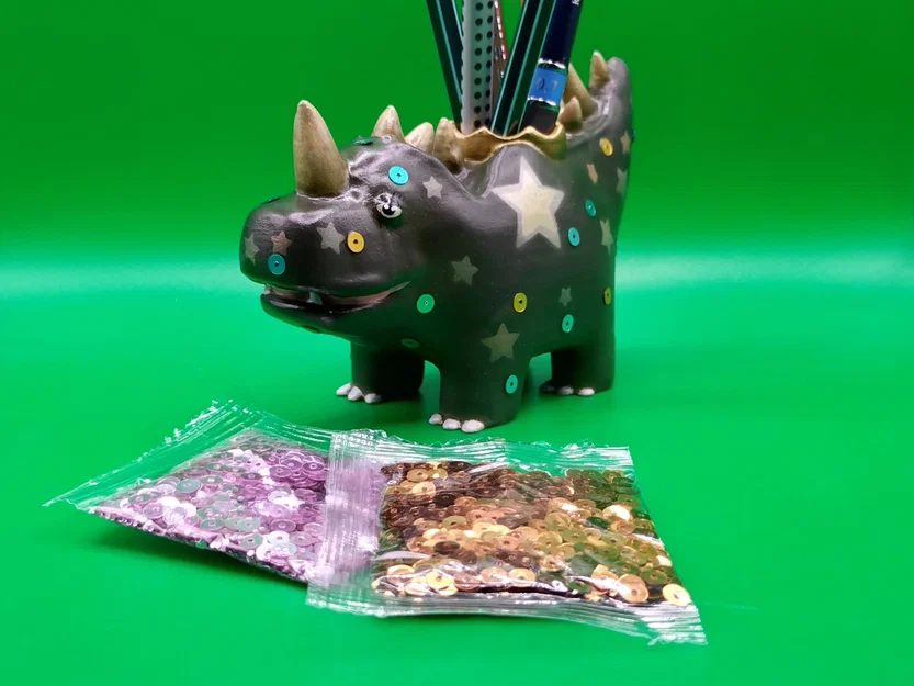 Ống cắm bút khủng long (Dino pencil holder) - Image 2