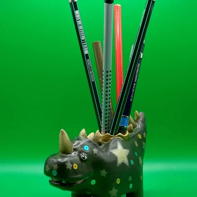 Ống cắm bút khủng long (Dino pencil holder)