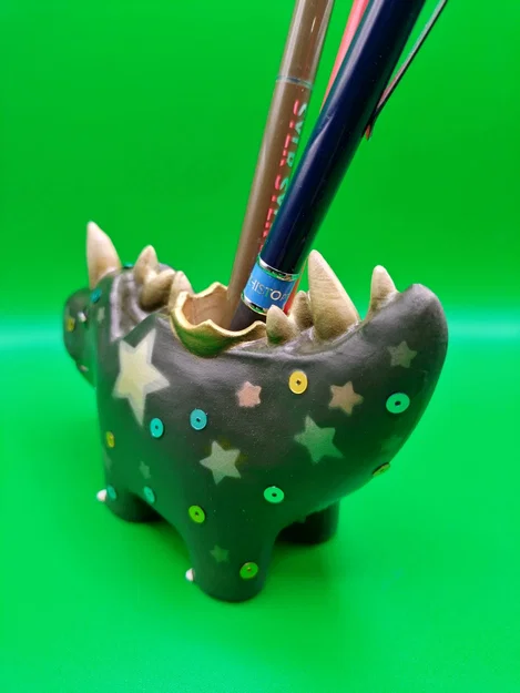 Ống cắm bút khủng long (Dino pencil holder) - Image 4